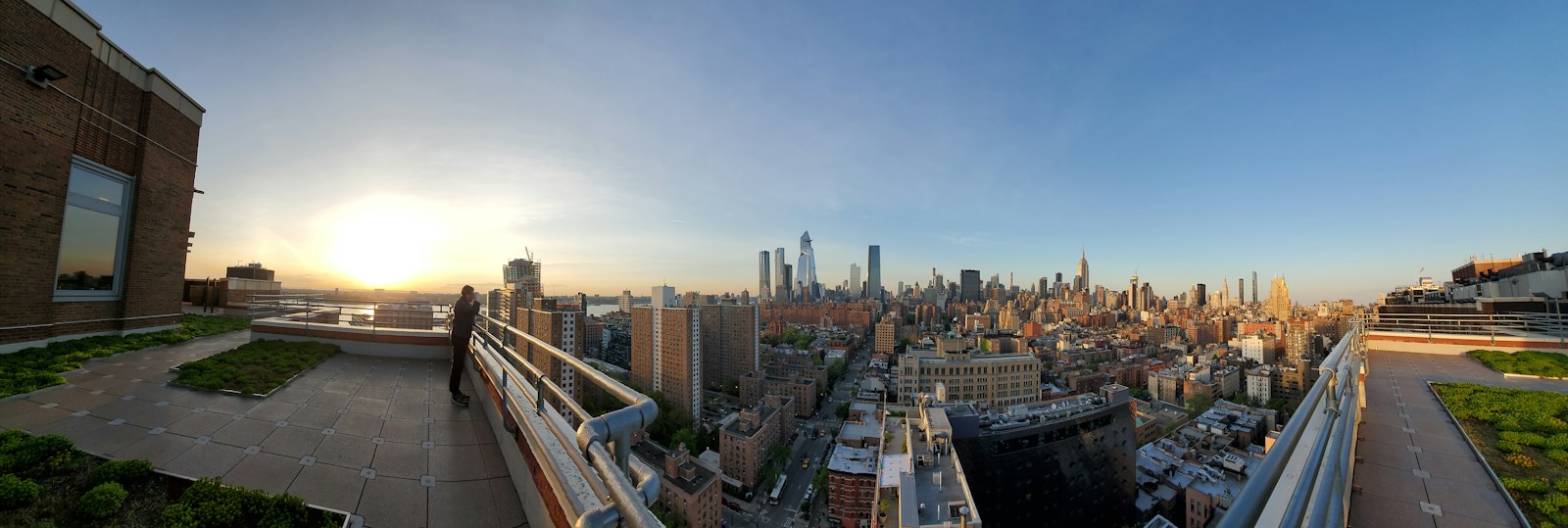 New York’s skyline in warm evening light